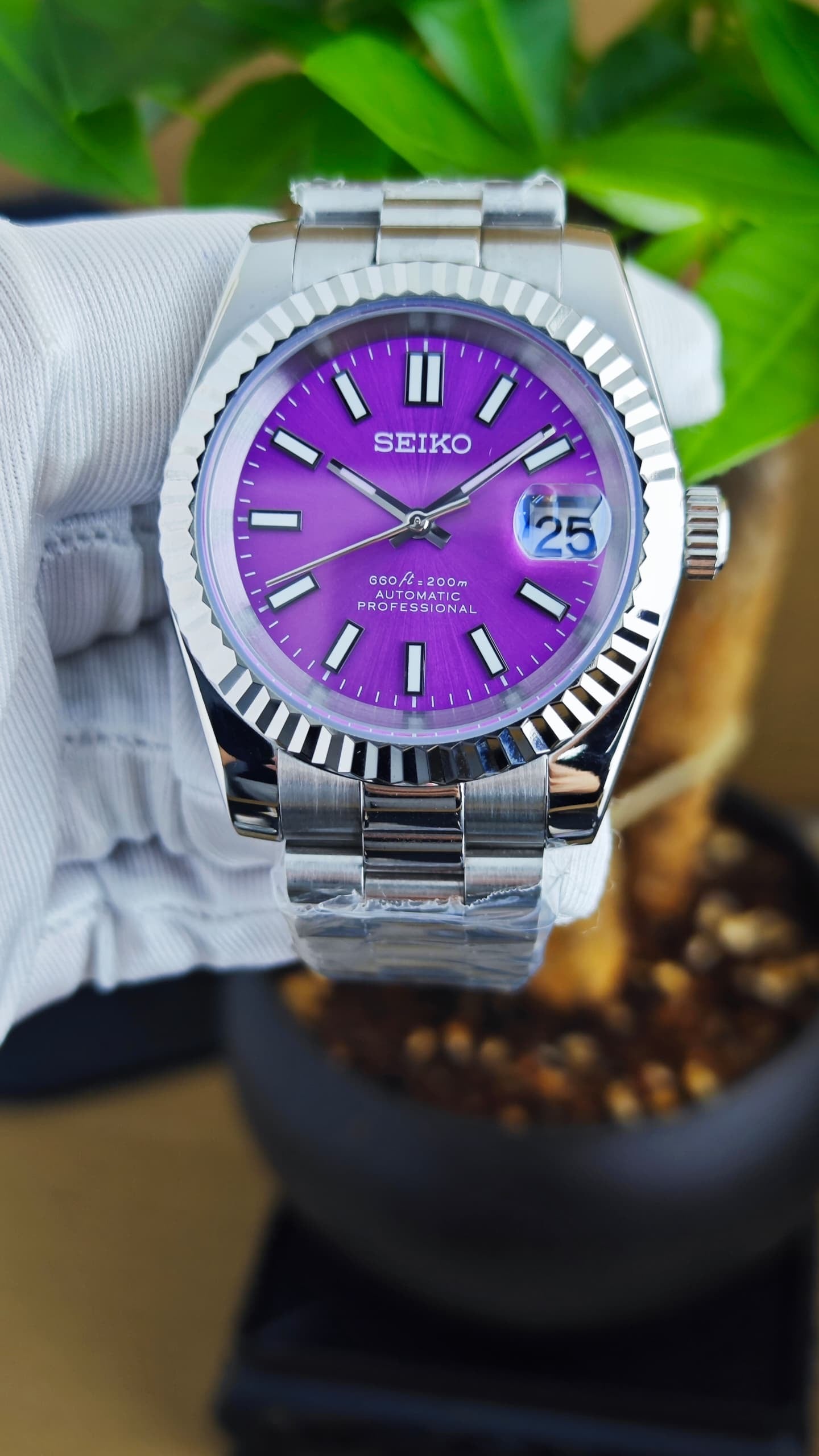 Seiko Mod Datejust "Púrpura"