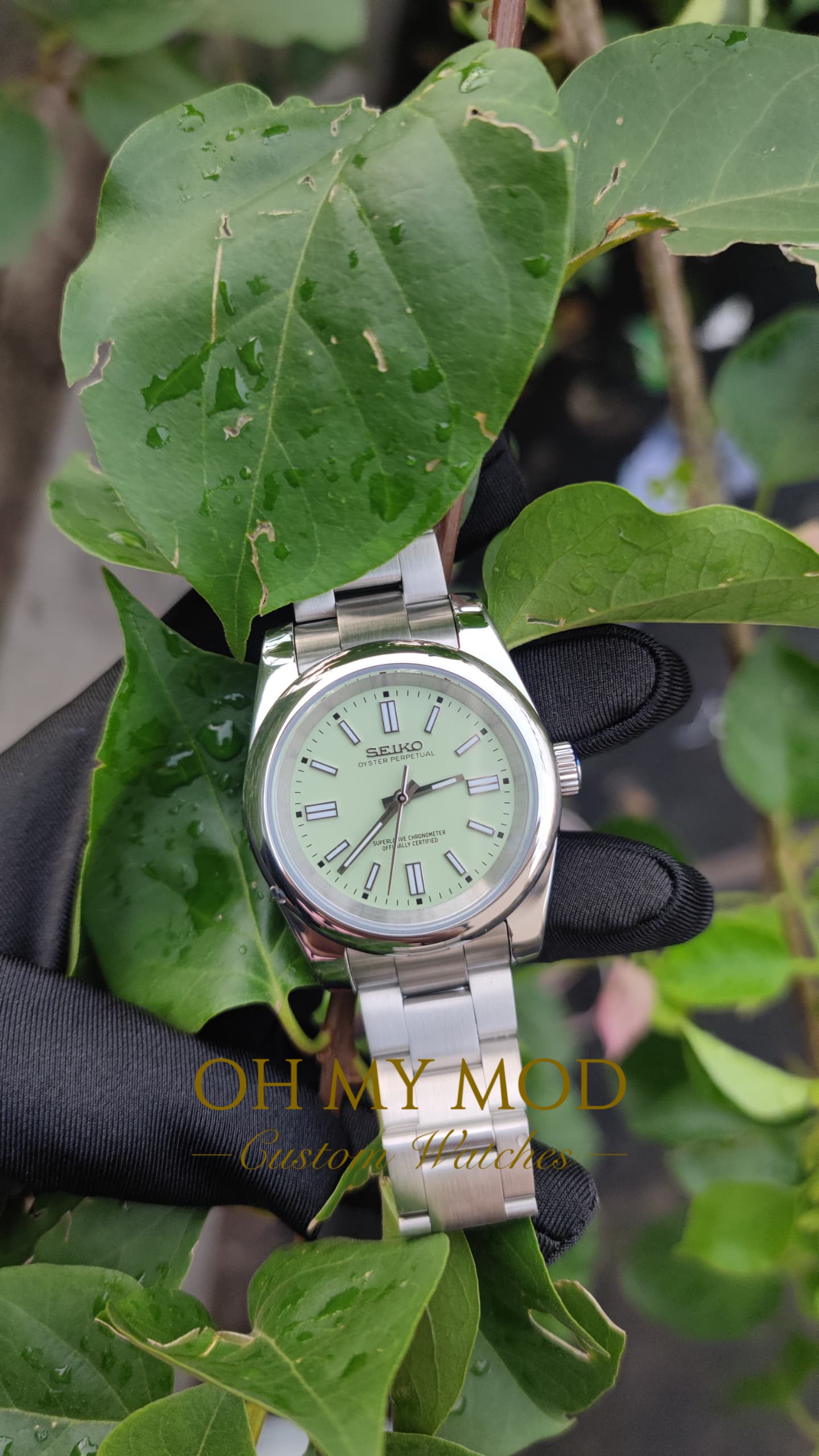 Seiko Mod Oyster Perpetual "Pistachio"