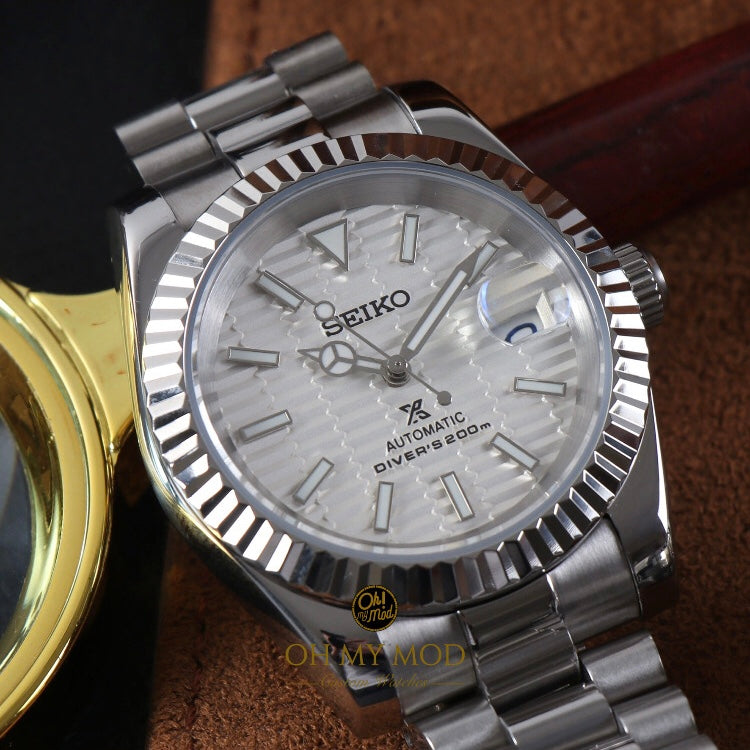 Seiko Mod Datejust „Weißes Motiv“