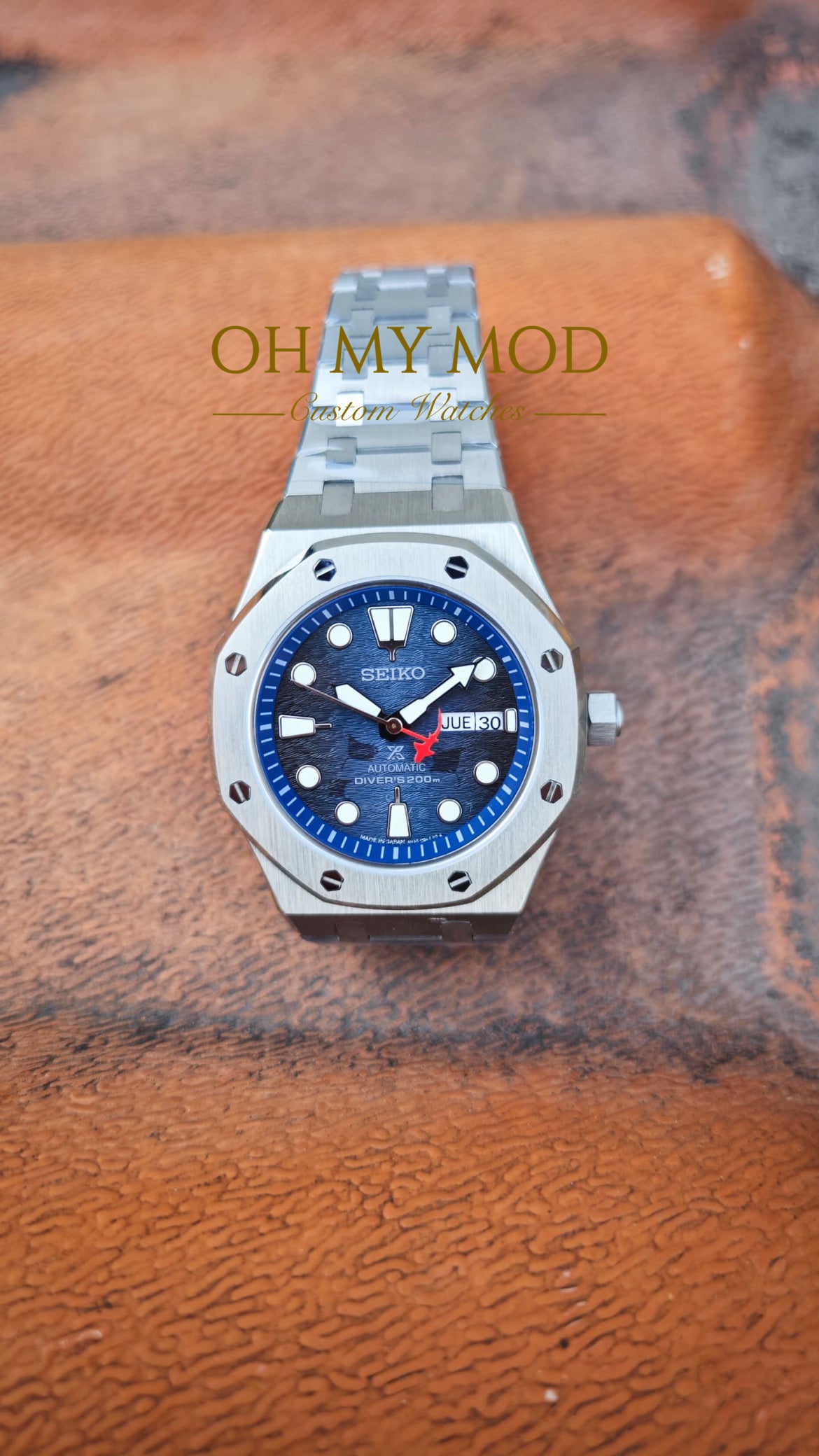 Seiko Mod Royal Oak Daydate “Oceanic” (Full Custom Watch)
