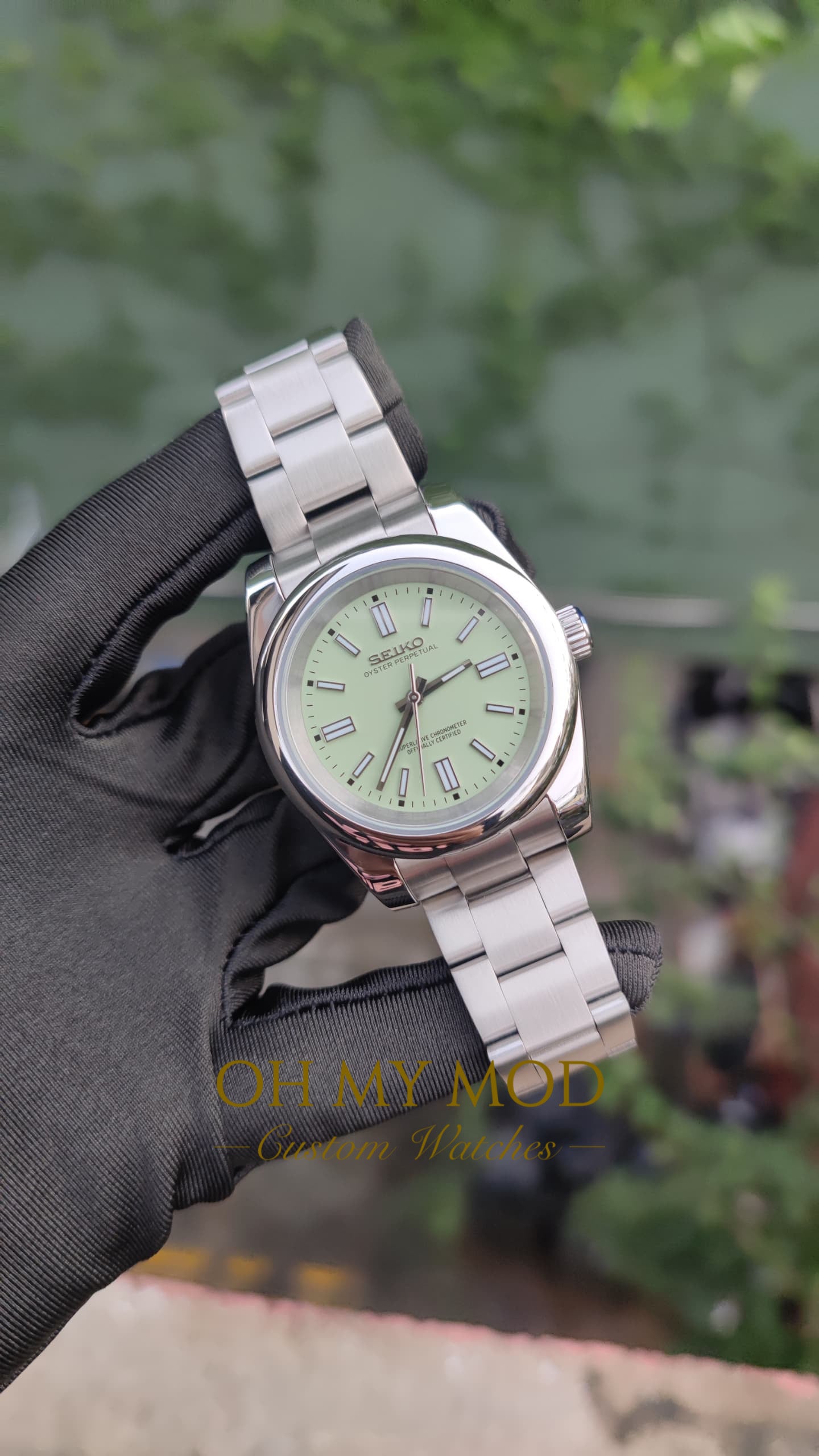 Seiko Mod Oyster Perpetual "Pistachio"