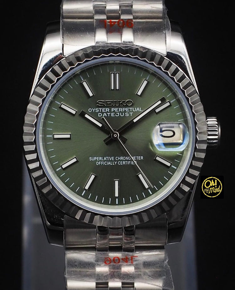 Seiko Mod Datejust "Verde oliva"