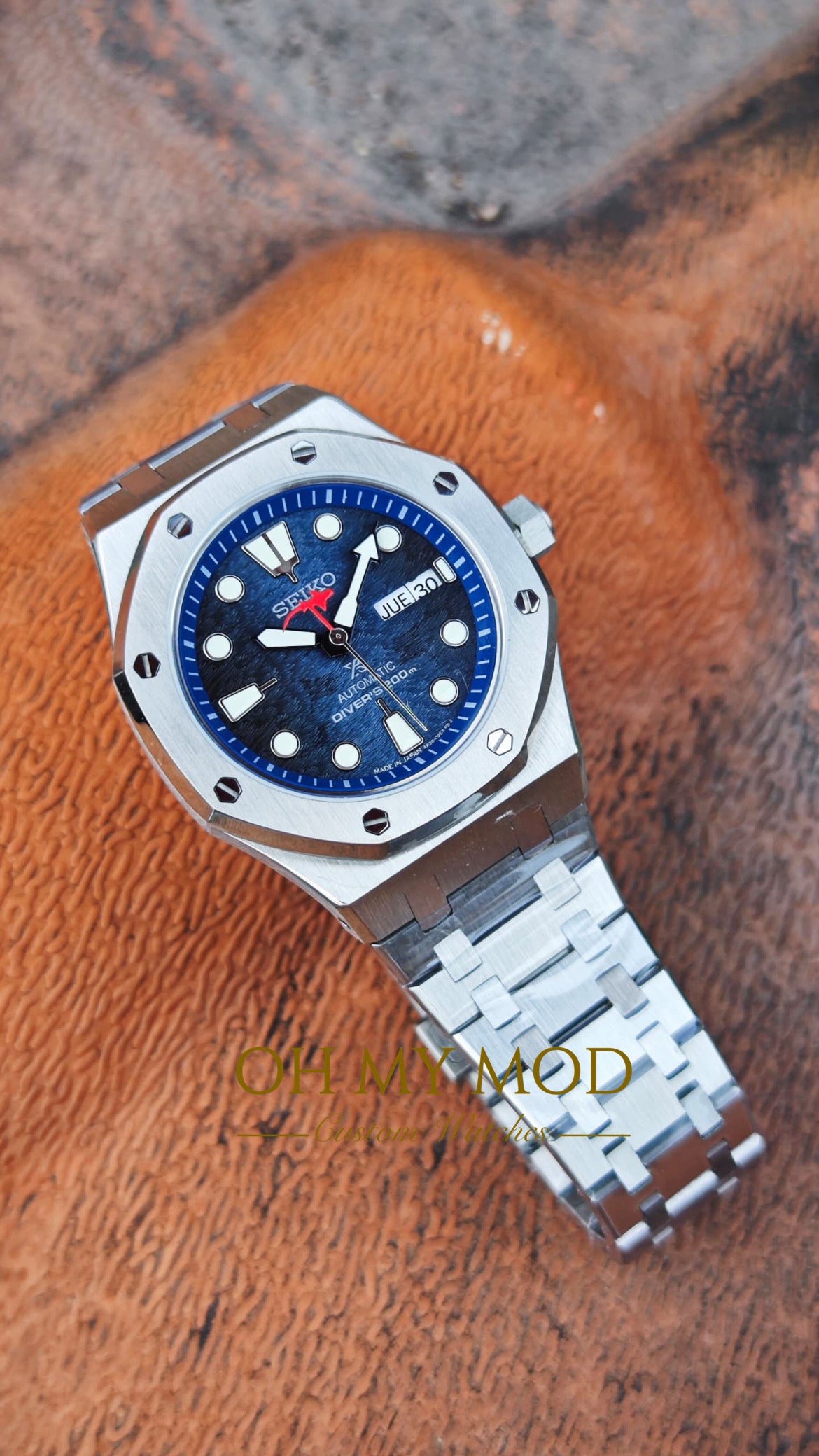 Seiko Mod Royal Oak Daydate “Oceanic” (Full Custom Watch)