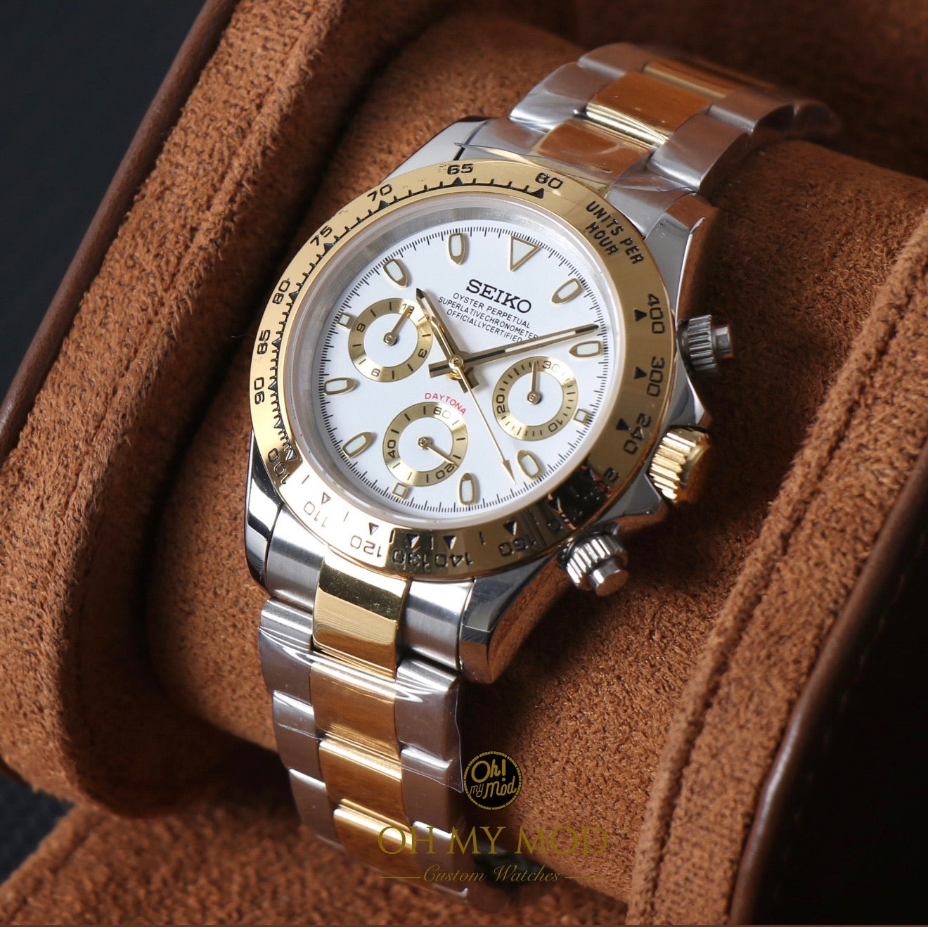 Seiko Mod Daytona "Blanco Bicolor"