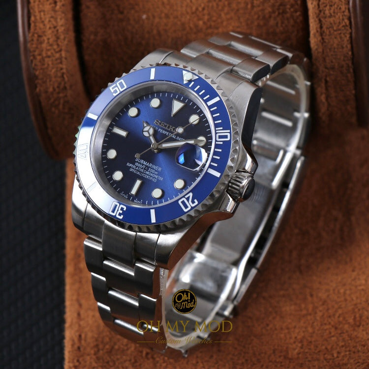 Seiko Mod Submariner "Azul"