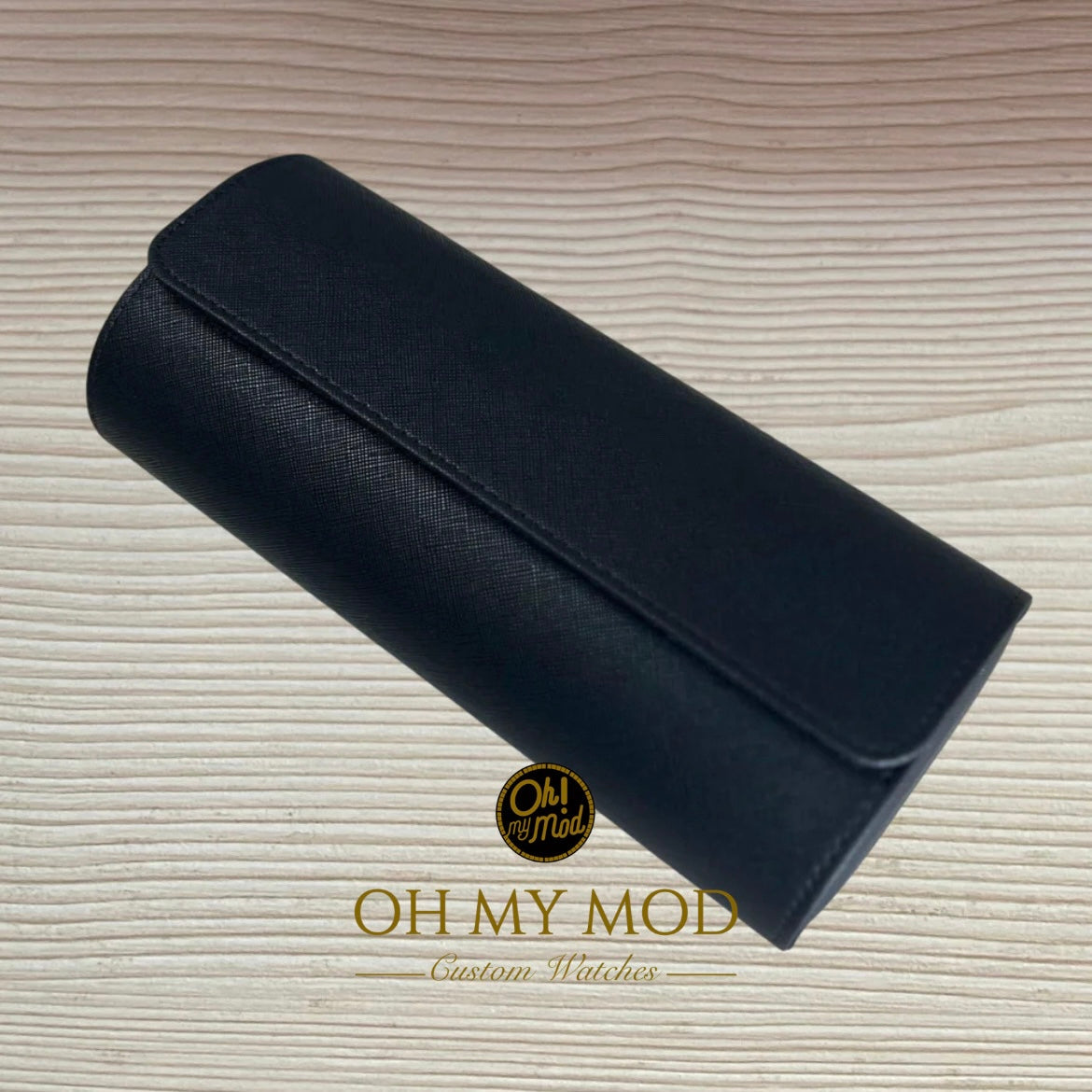 Estuche de viaje para relojes de 3 piezas (negro)