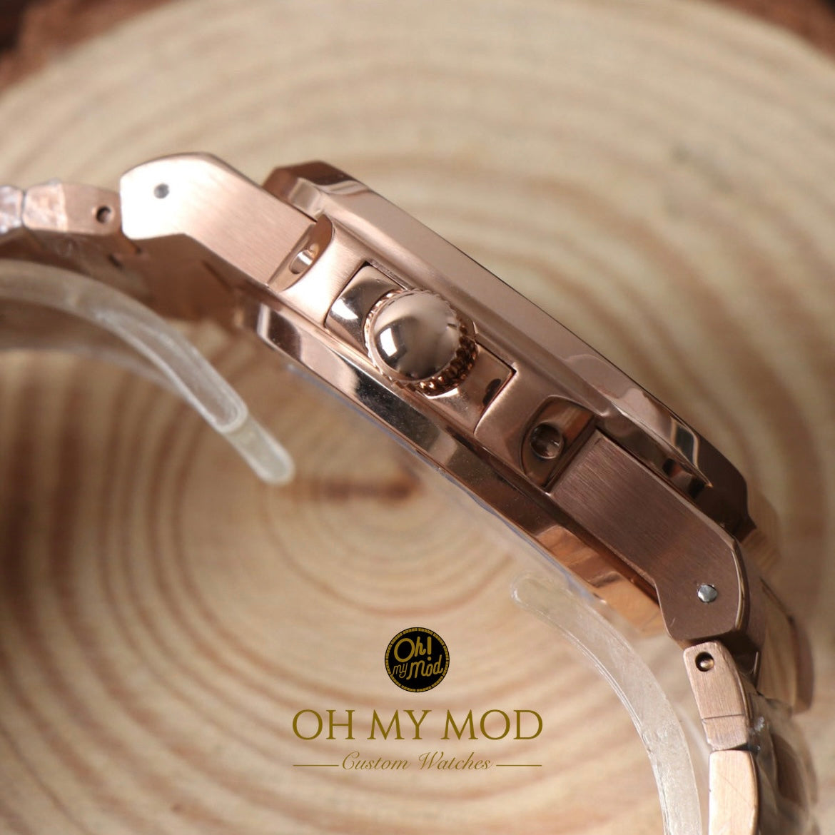 Seiko Mod Nautilus "Oro rosa y chocolate"