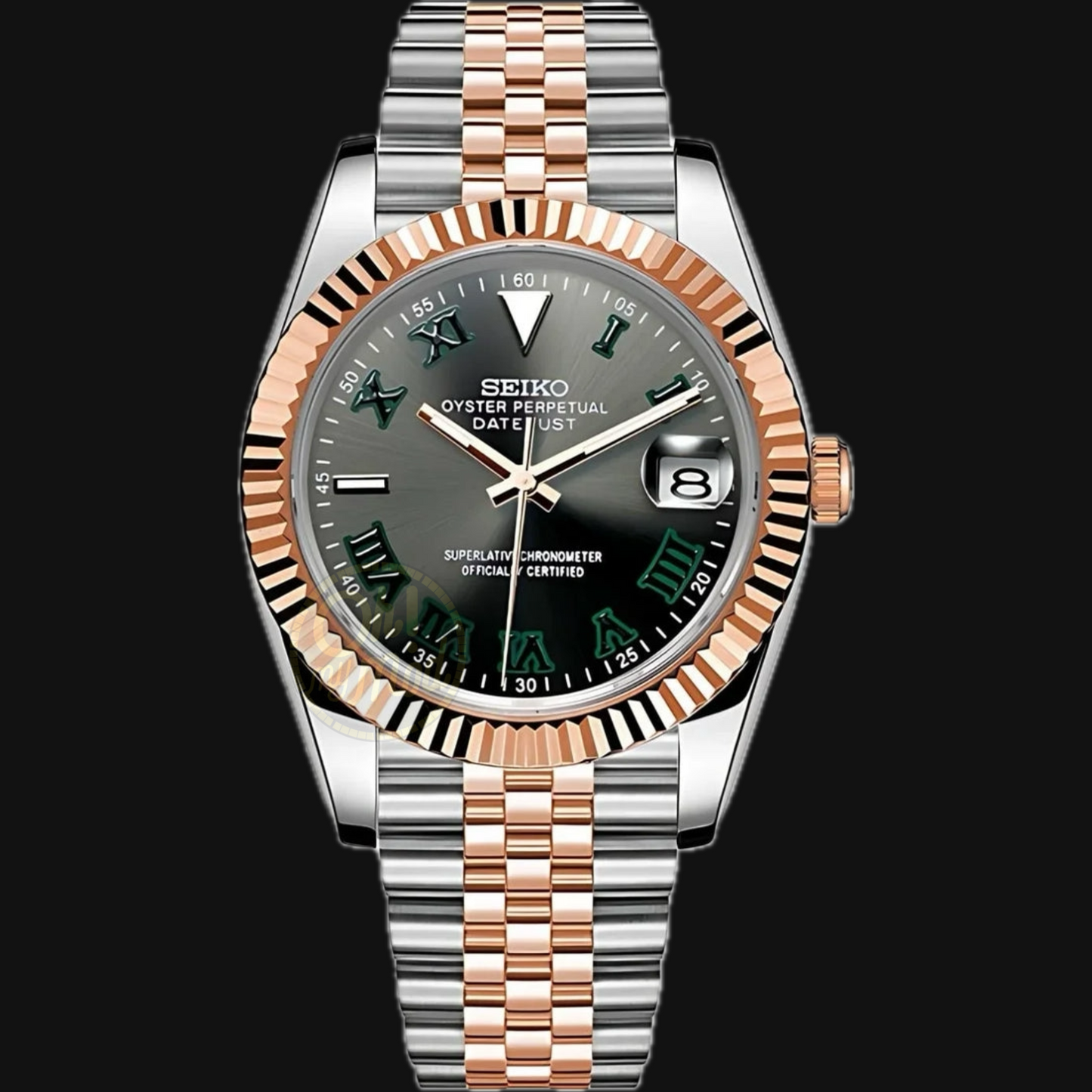 Seiko Mod Datejust "Wimbledon" zweifarbig