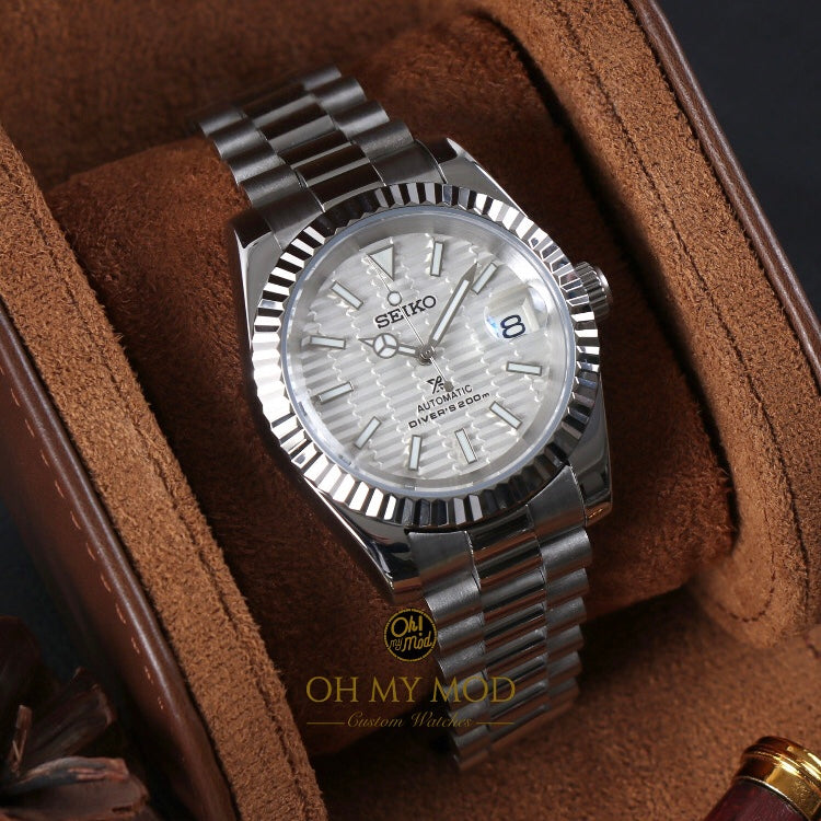 Seiko Mod Datejust „Weißes Motiv“