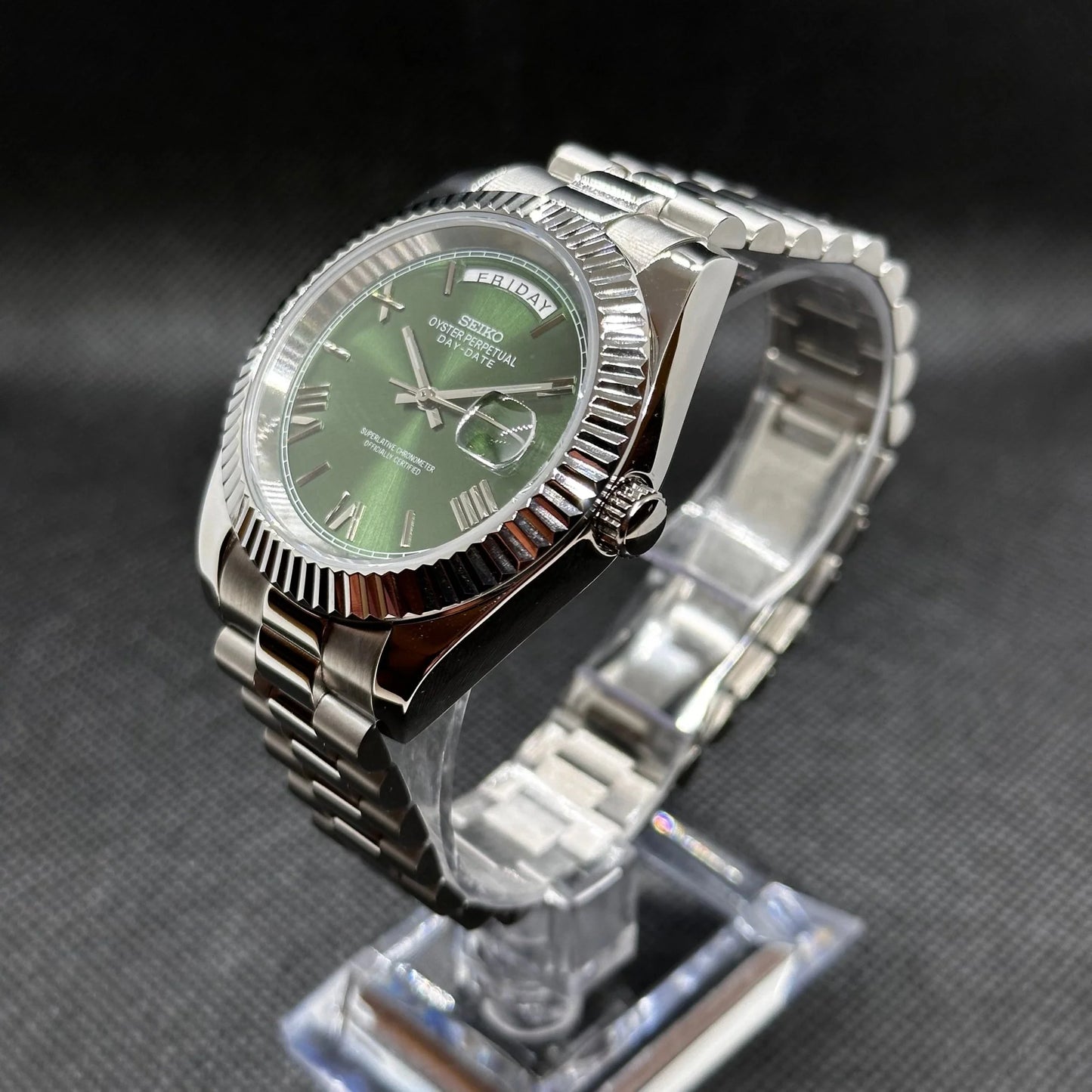 Seiko Mod Daydate „Grüne Olive“