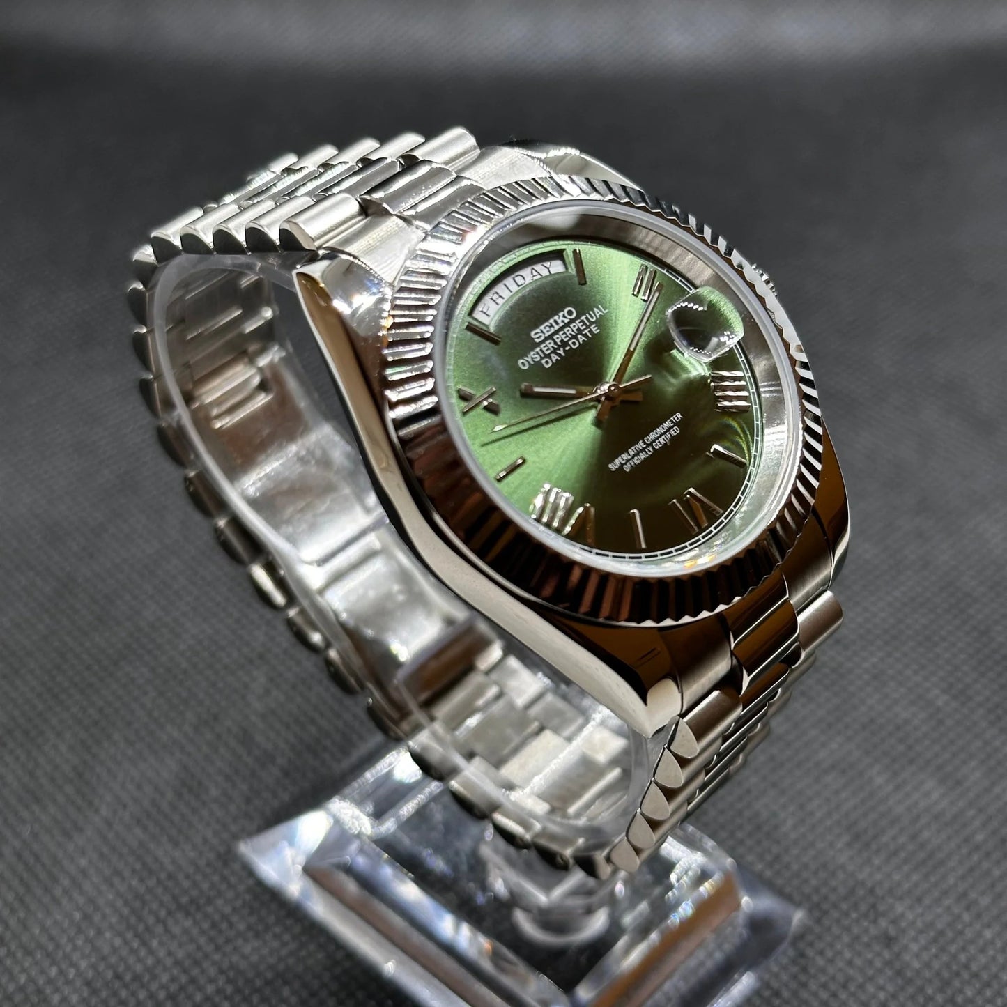Seiko Mod Daydate „Grüne Olive“