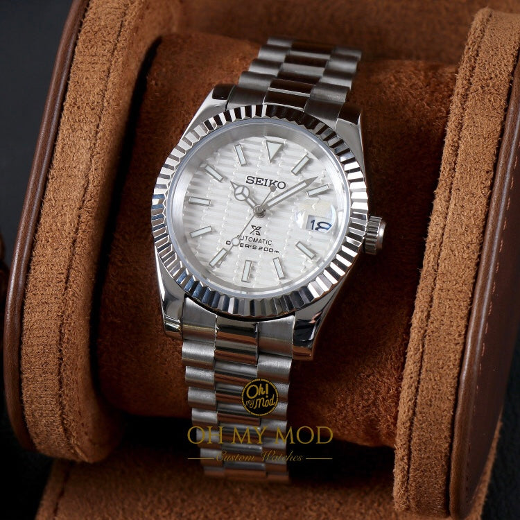 Seiko Mod Datejust „Weißes Motiv“
