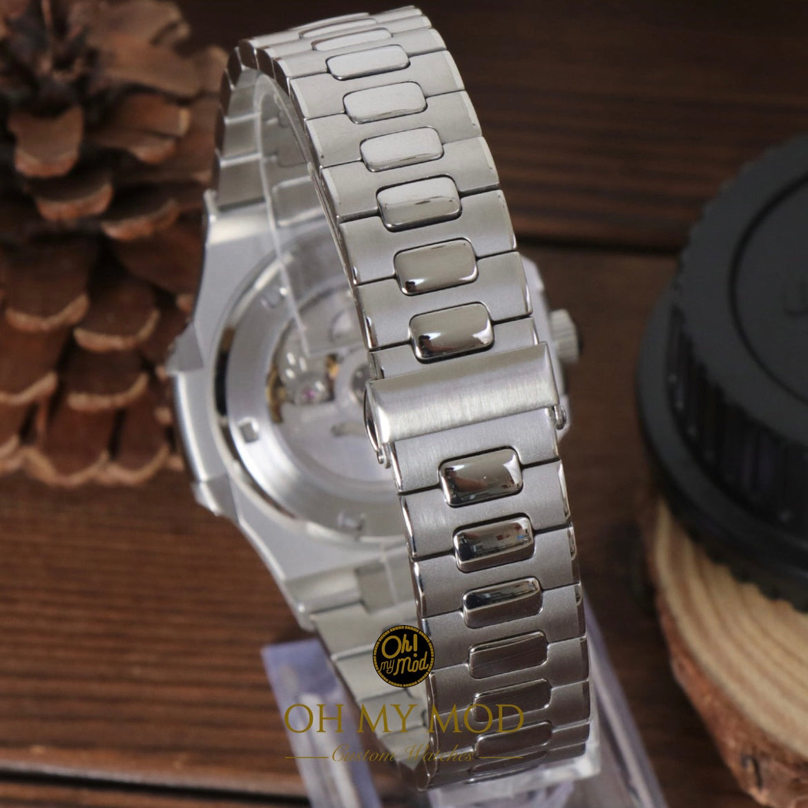 Seiko Mod Nautilus "Corazón abierto verde oliva"