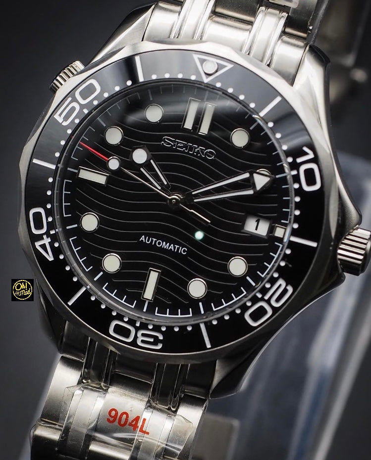 Seiko Mod Seamaster "Schwarz"