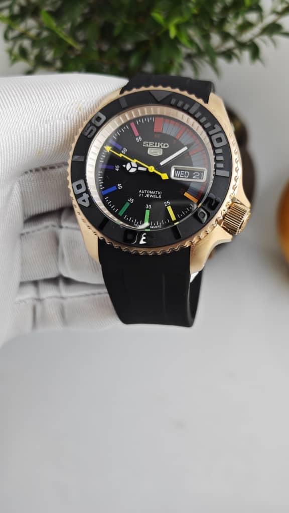 Seiko Mod SKX007 „Rose Gold Rainbow“ (komplett individuelle Uhr)