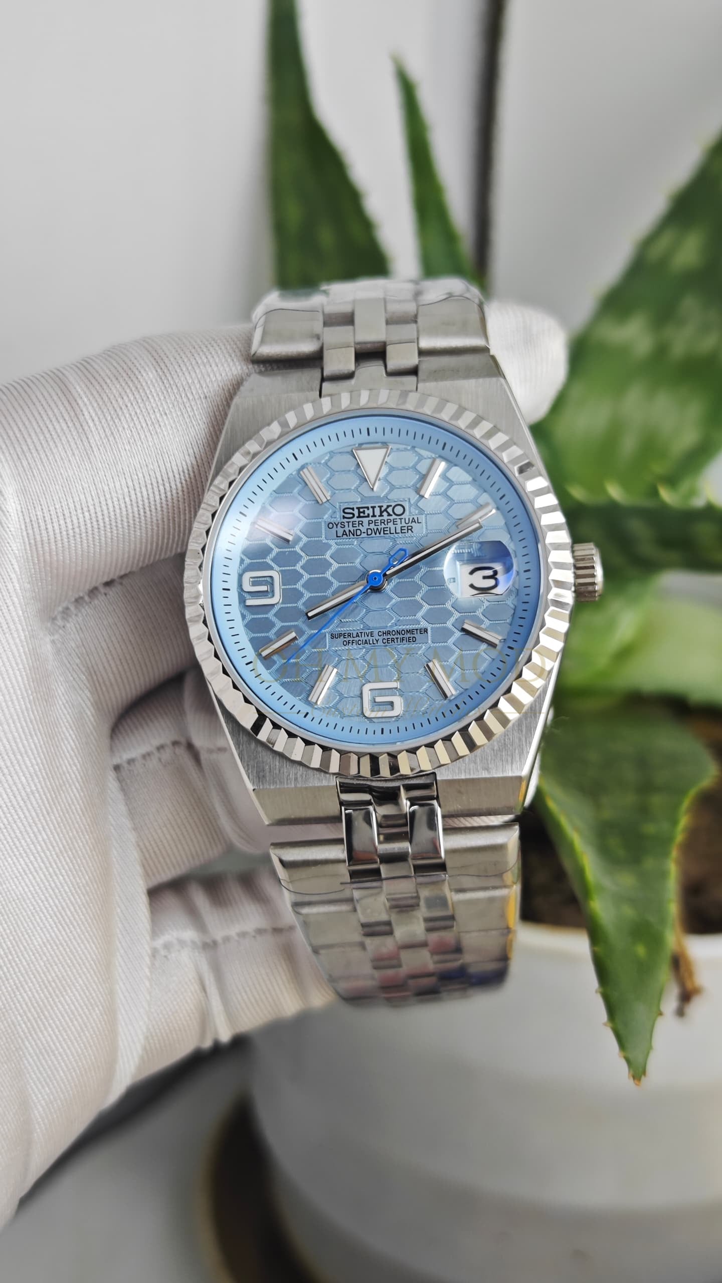 Seiko Mod Land Dweller "Baby Blue"