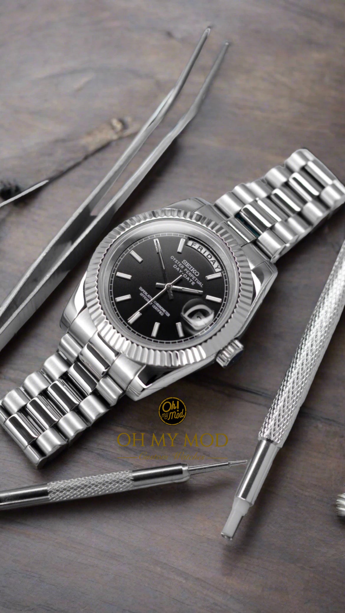 Seiko Mod Daydate "Negro"
