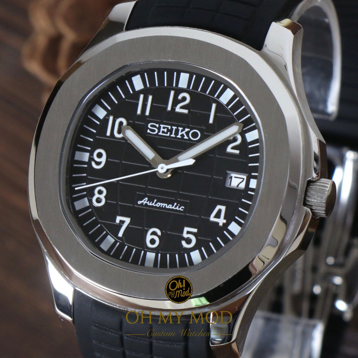 Seiko Mod Aquanaut "Plata y Negro"