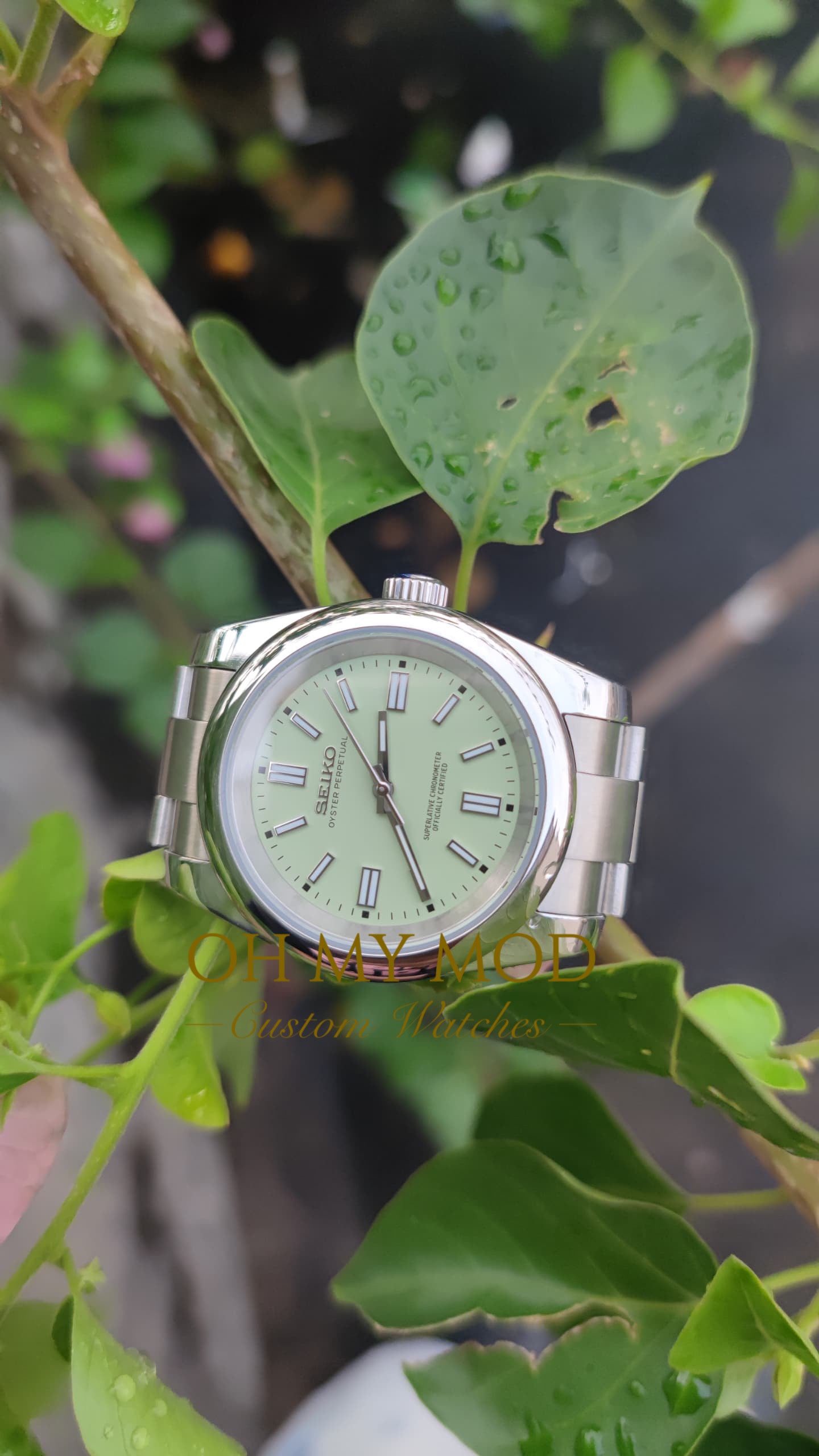 Seiko Mod Oyster Perpetual "Pistachio"