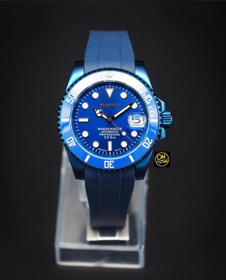 Seiko Mod Submariner „Triple Blue“