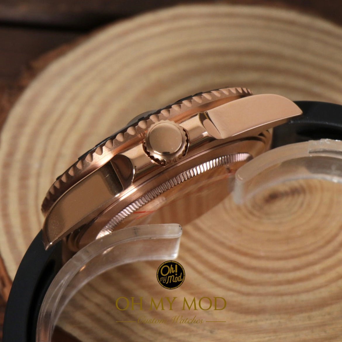Seiko Mod Yacht Master "Oro rosa y negro"
