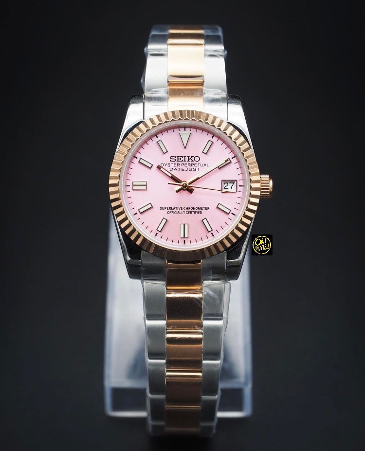 Seiko Mod Datejust "Pink" Two-Tones