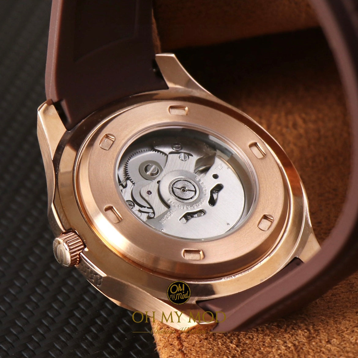 Seiko Mod Aquanaut "Oro rosa y chocolate"