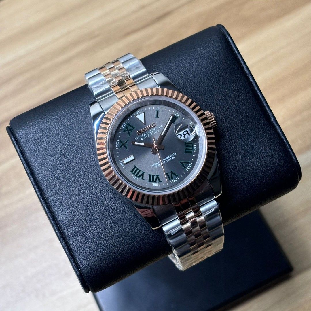 Seiko Mod Datejust "Wimbledon" zweifarbig