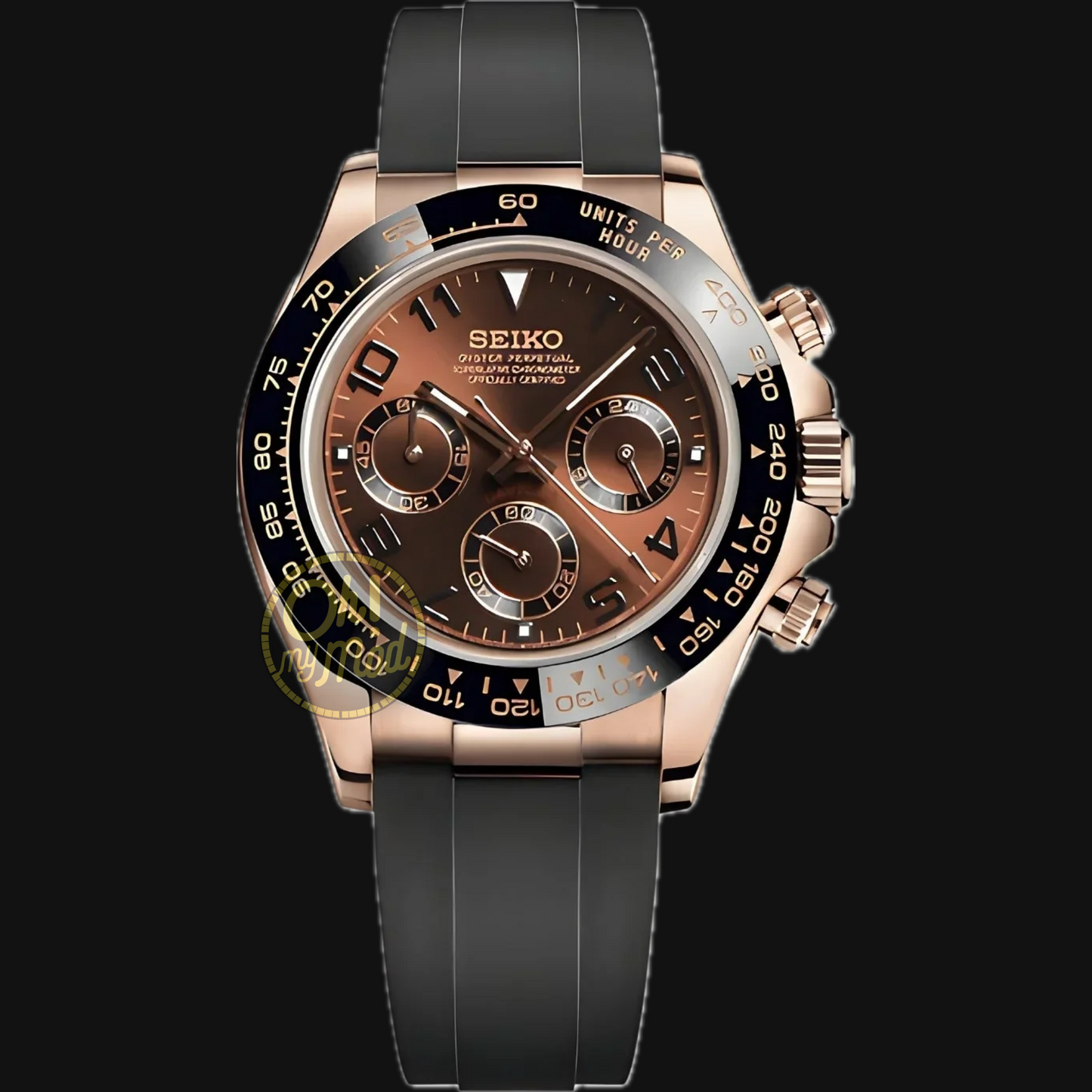 Seiko Mod Daytona „Roségold“ Oysterflex