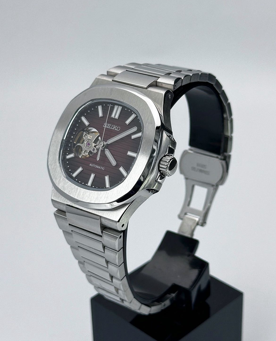 Seiko Mod Nautilus "Marrón" Corazón abierto