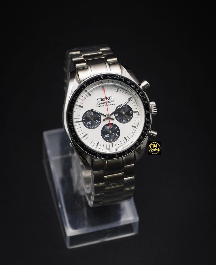 Seiko Mod Speedmaster „Weiß & Orange“