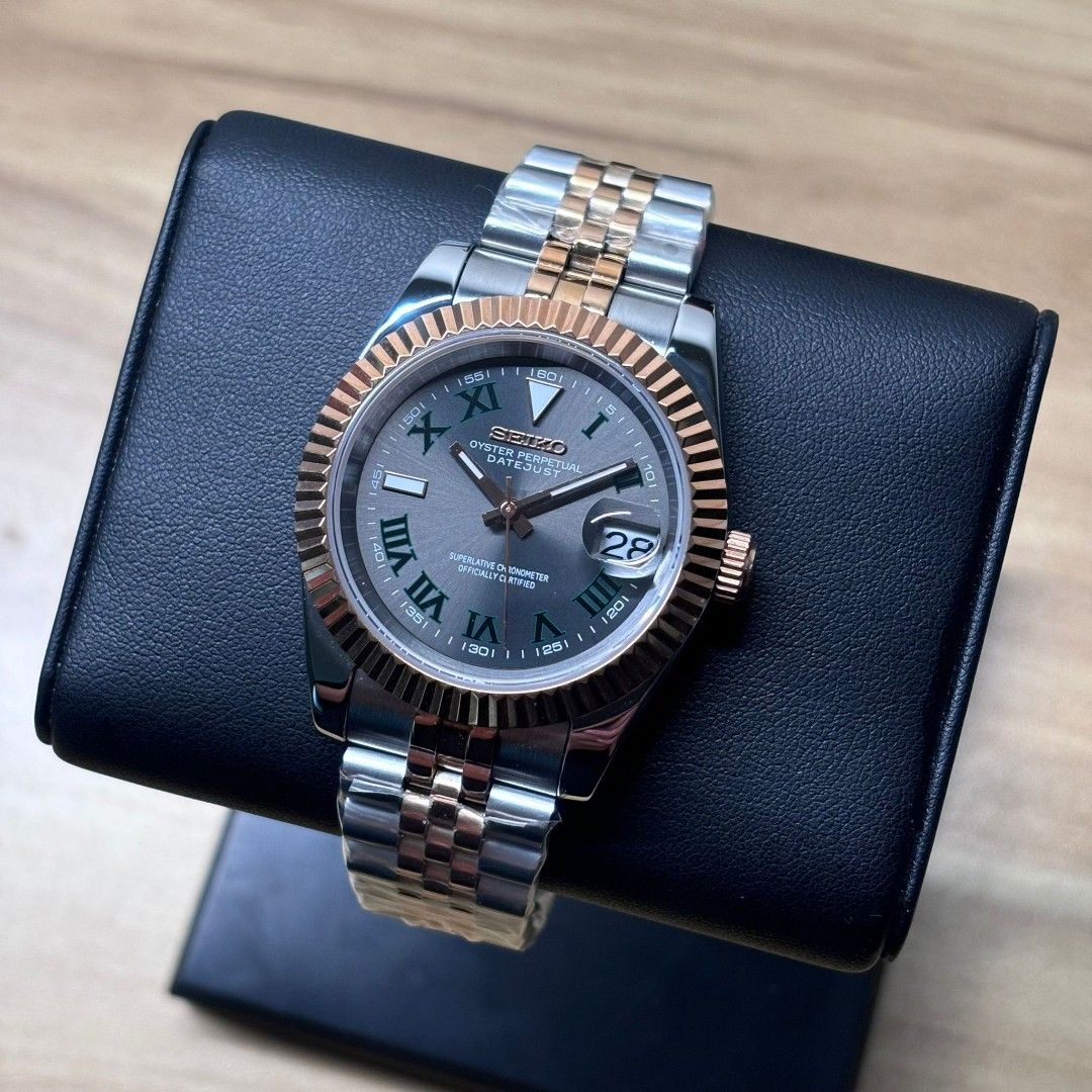 Seiko Mod Datejust "Wimbledon" zweifarbig