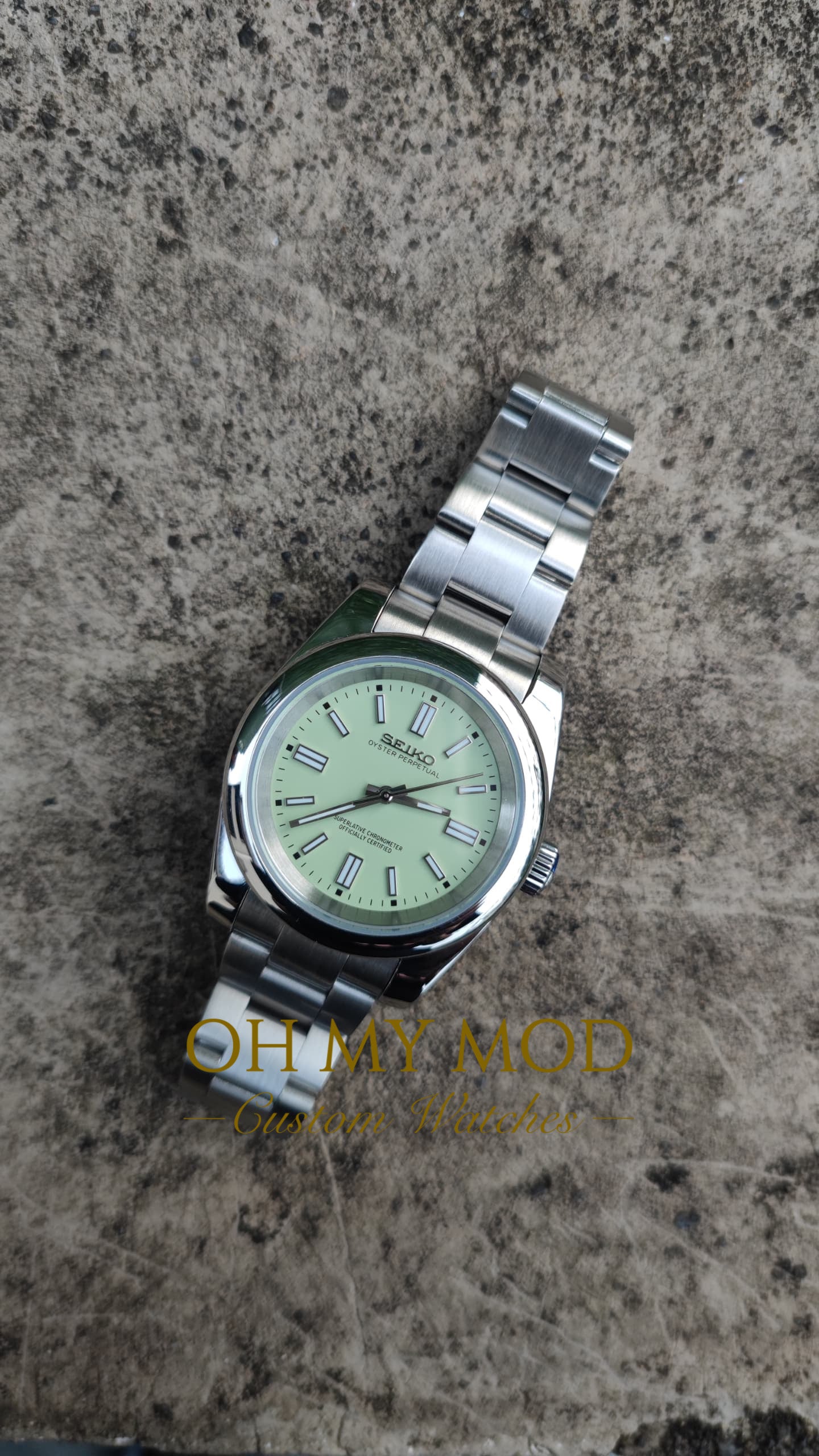 Seiko Mod Oyster Perpetual "Pistachio"