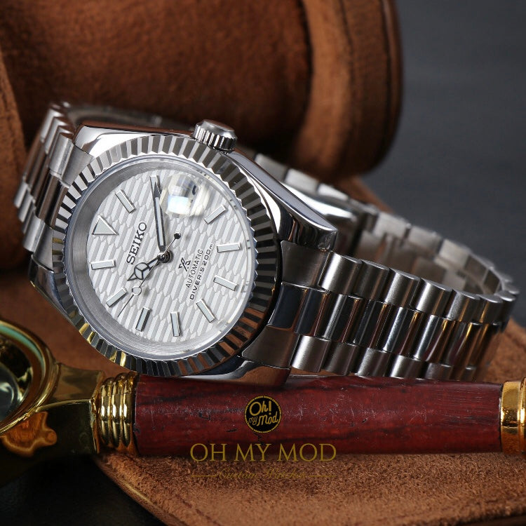 Seiko Mod Datejust „Weißes Motiv“