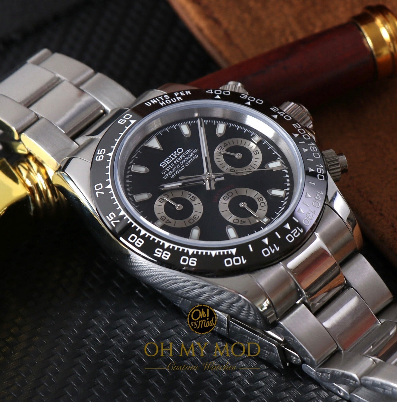 Seiko Mod Daytona „Schwarz“