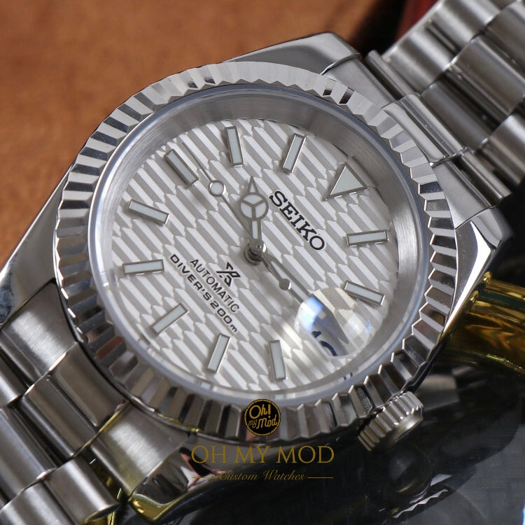 Seiko Mod Datejust „Weißes Motiv“
