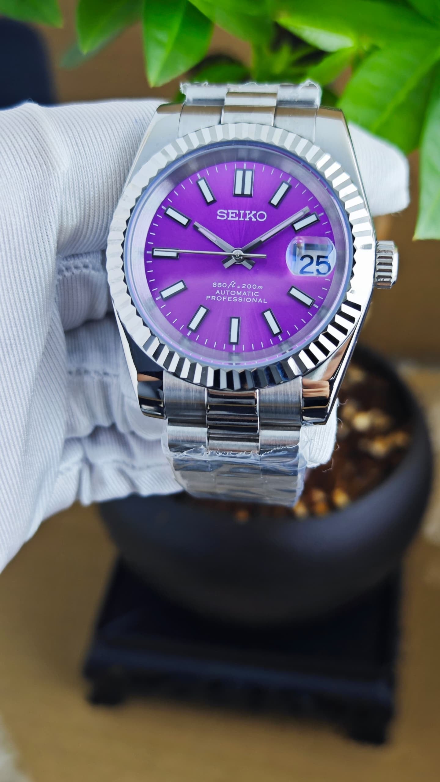 Seiko Mod Datejust "Púrpura"
