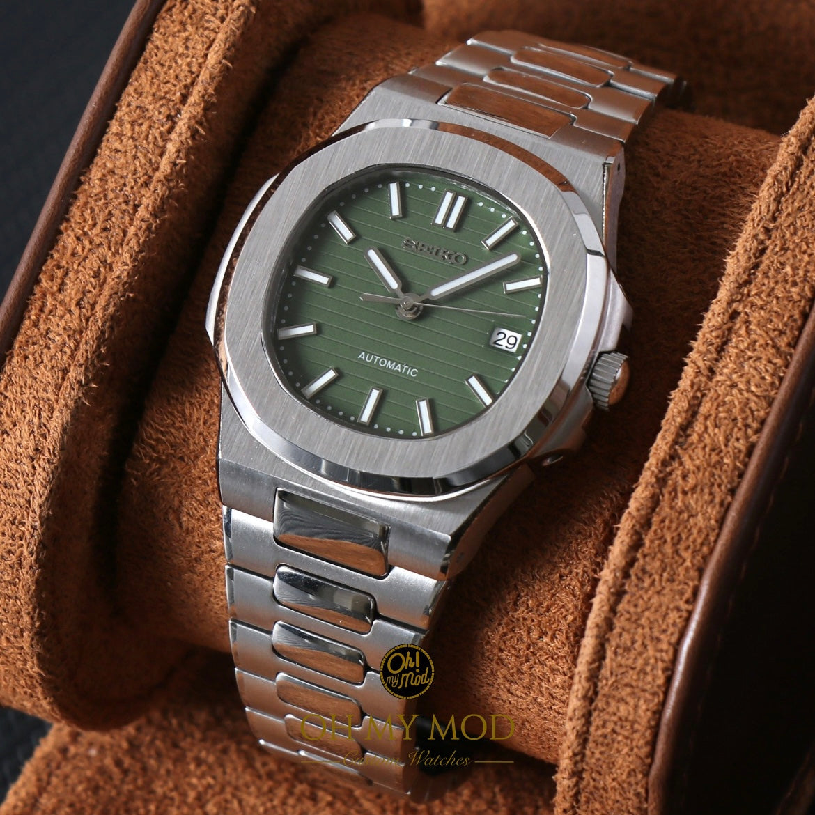 Seiko Mod Nautilus "Oliva verde"