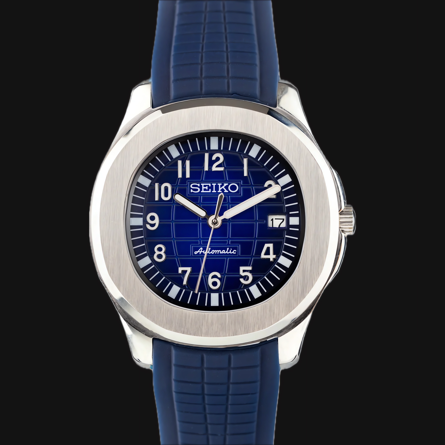 Seiko Mod Aquanaut "Plata y azul marino"