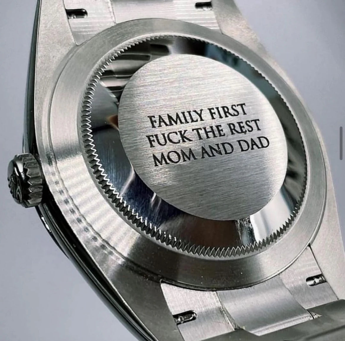 MOD "panda dial" watch with white dial and black sub-dials