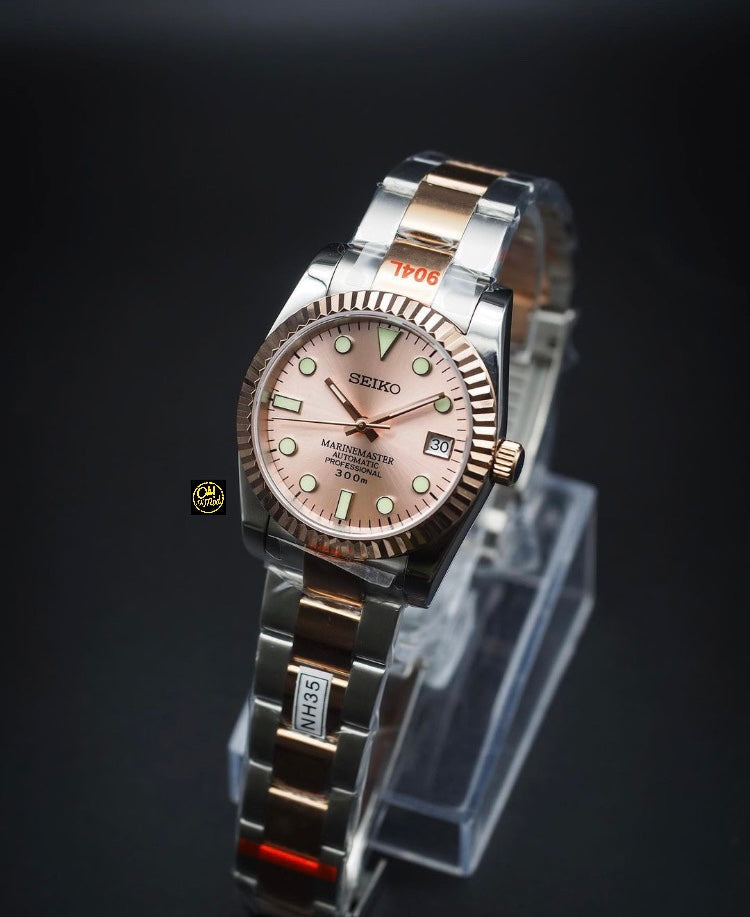 Seiko Mod Datejust "Champagner" zweifarbig