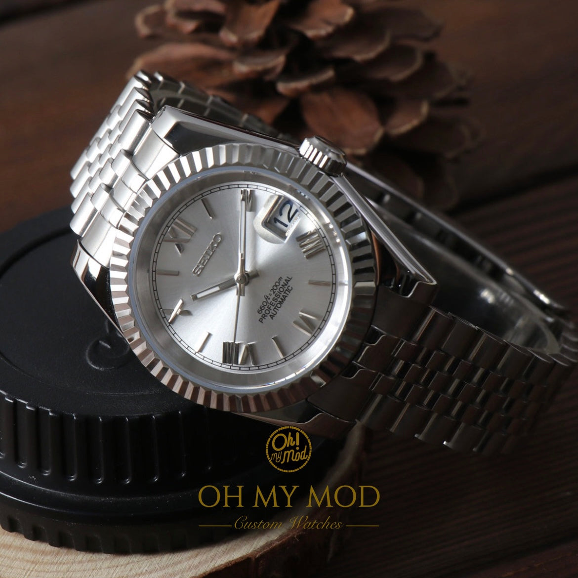 Seiko Mod Datejust „Silber Roman“