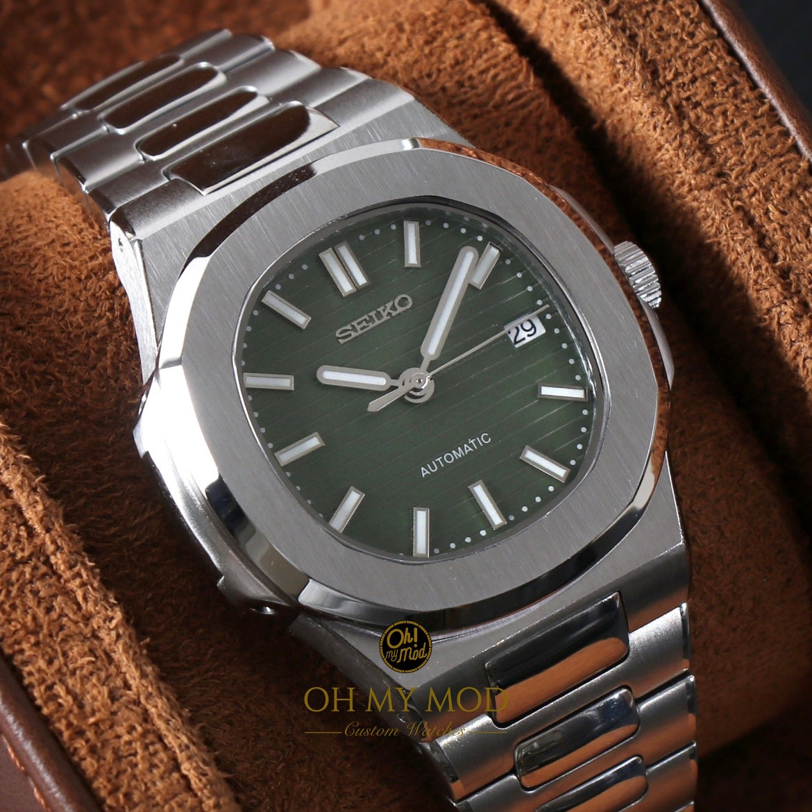 Seiko Mod Nautilus "Oliva verde"