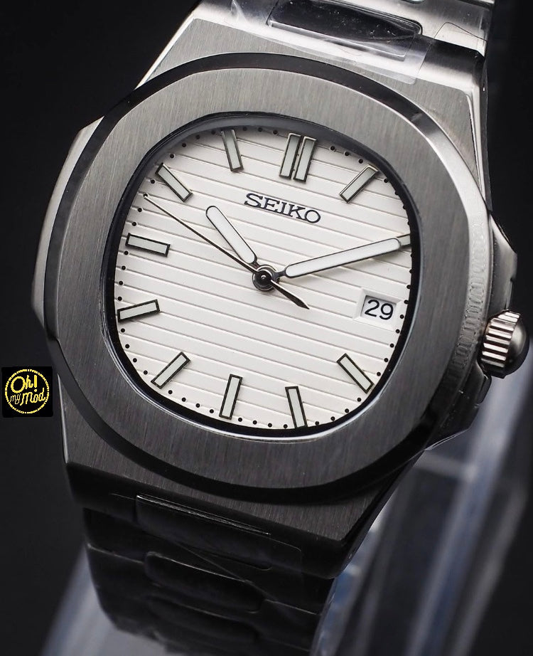 Seiko Mod Nautilus "Blanco"