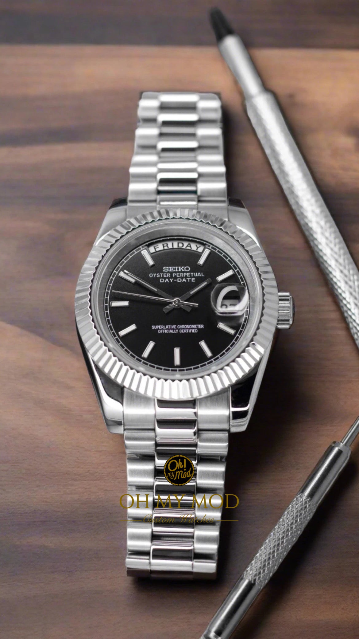Seiko Mod Daydate "Negro"