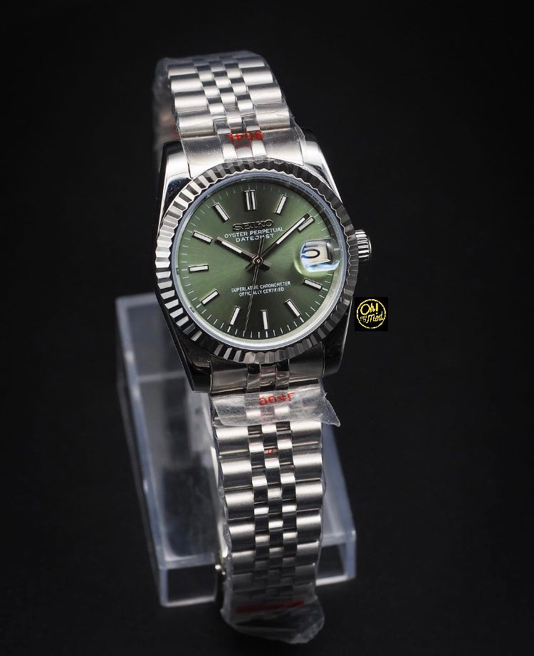 Seiko Mod Datejust "Verde oliva"
