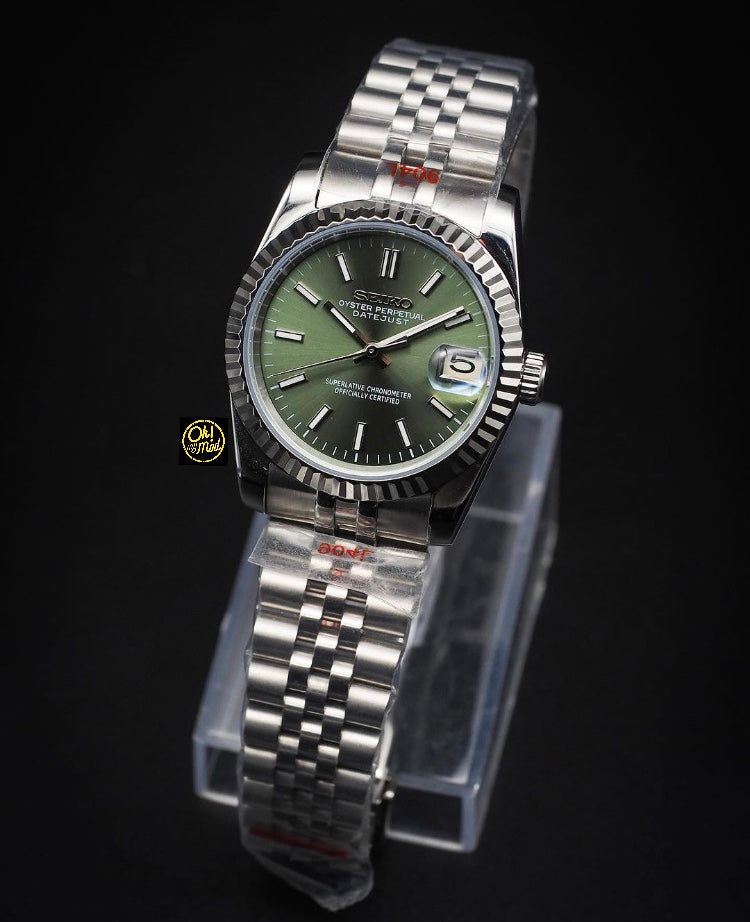 Seiko Mod Datejust "Verde oliva"