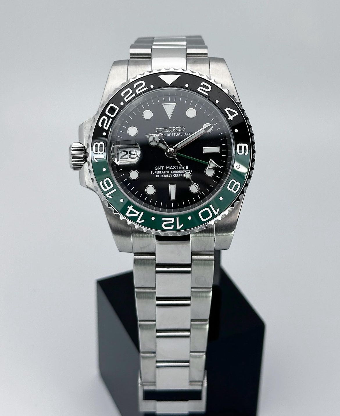 Seiko Mod GMT Master II "Sprite" Lefty