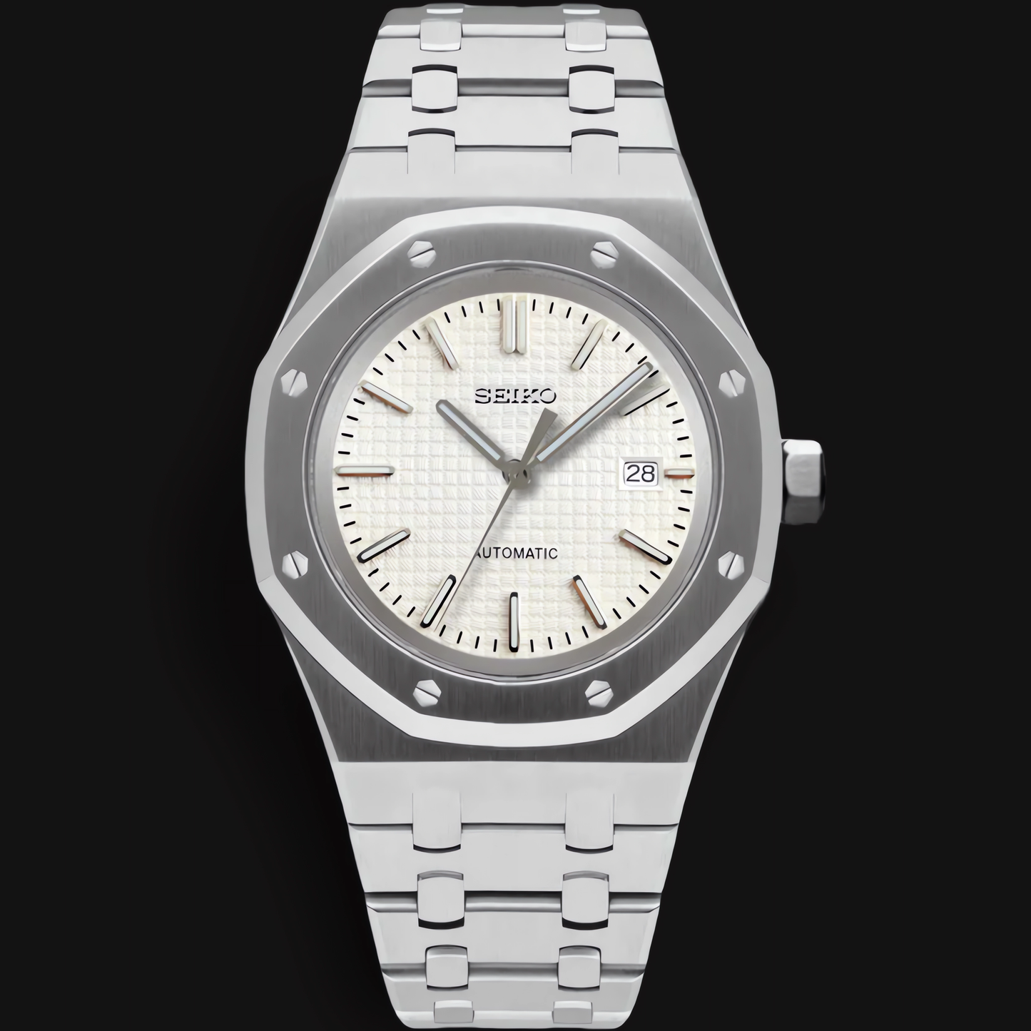 Seiko Mod Royal Oak "Blanco"