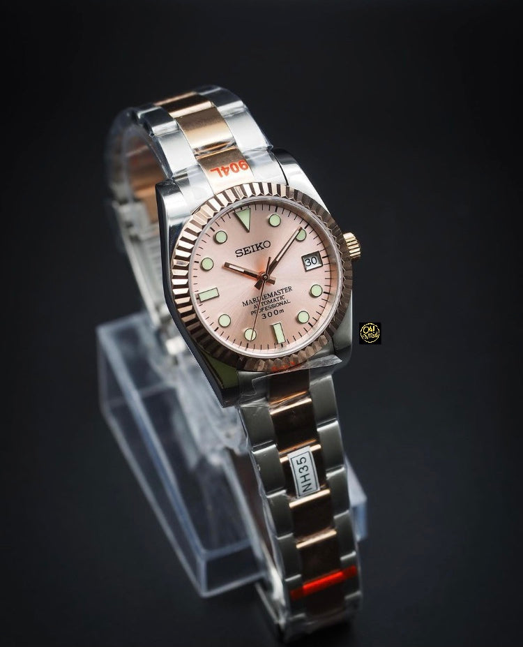 Seiko Mod Datejust "Champagner" zweifarbig